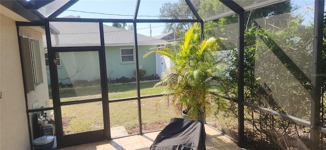 sunroom with plenty of natural light