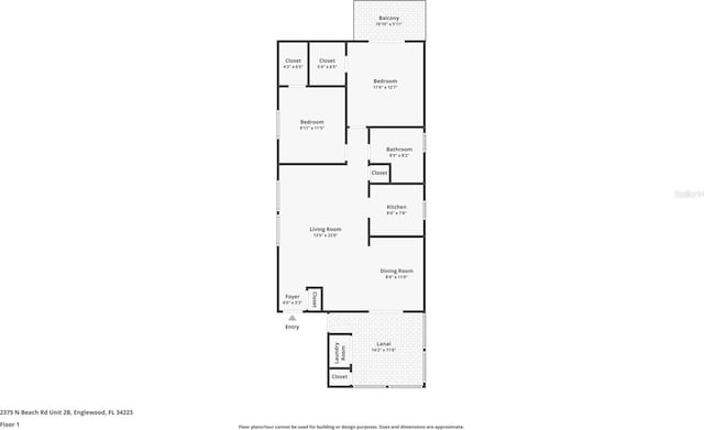 2375 N Beach Rd Unit 2B, Englewood, FL 34223 - home floor plan