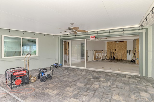 view of patio / terrace with a ceiling fan