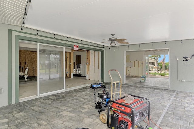 view of patio / terrace featuring a ceiling fan