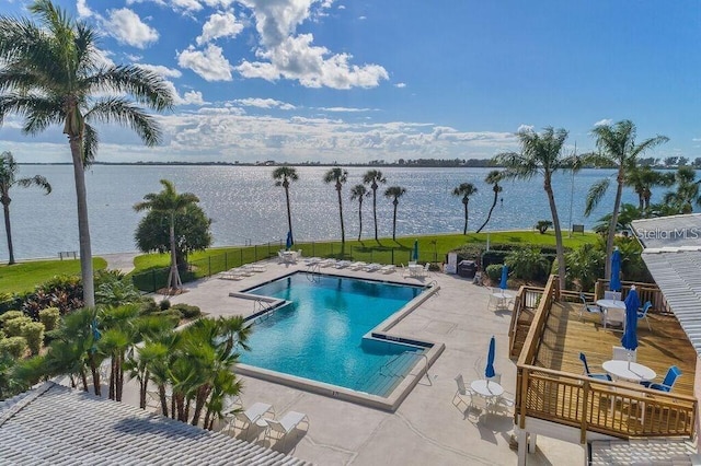 11000 Placida Rd Unit 101, Placida, FL 33946 - community pool featuring a patio and a water view