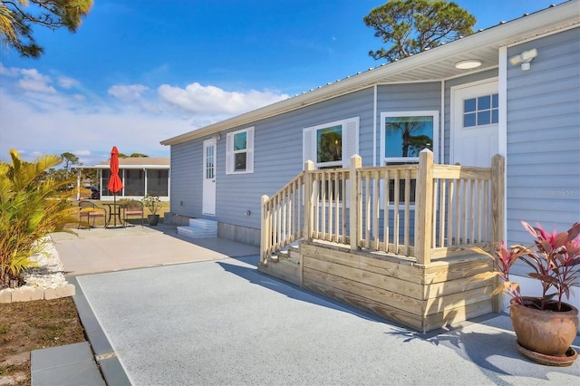 exterior space featuring a patio area