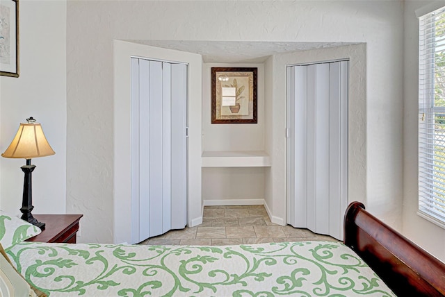 bedroom with a textured ceiling