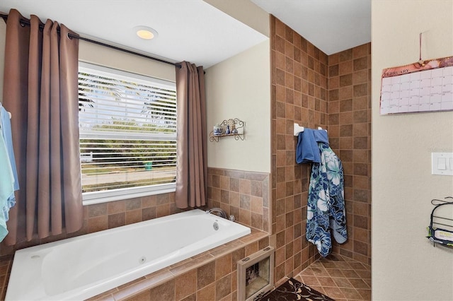 bathroom with independent shower and bath