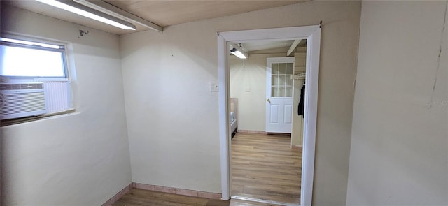 hall featuring light hardwood / wood-style floors