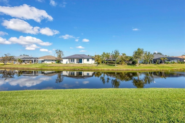 property view of water with a residential view