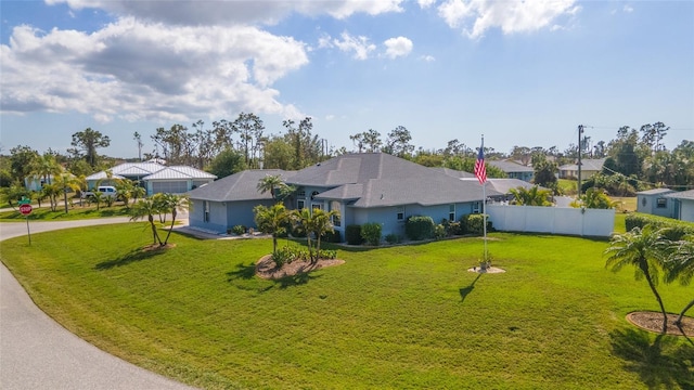 view of front of house with a front yard