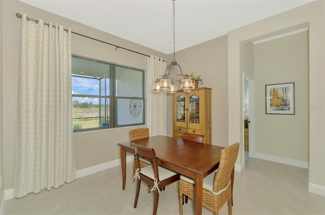 view of dining area