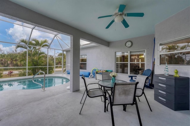 view of sunroom