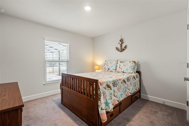 view of carpeted bedroom