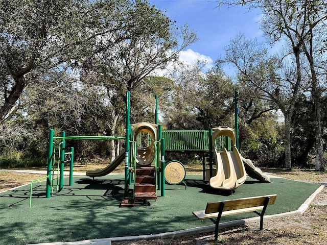 view of jungle gym