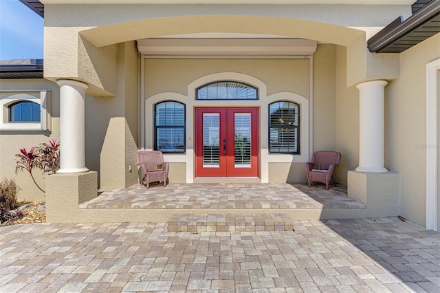 view of exterior entry with french doors