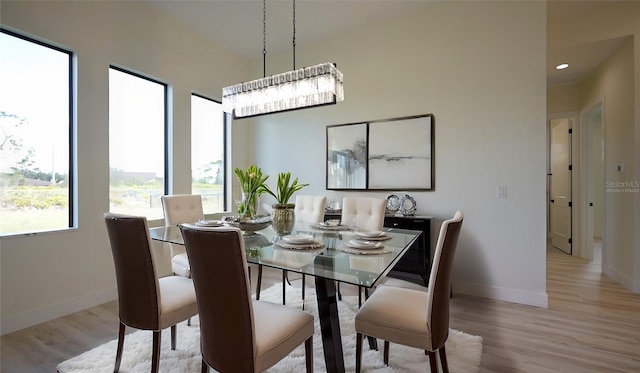 dining room featuring light wood-type flooring