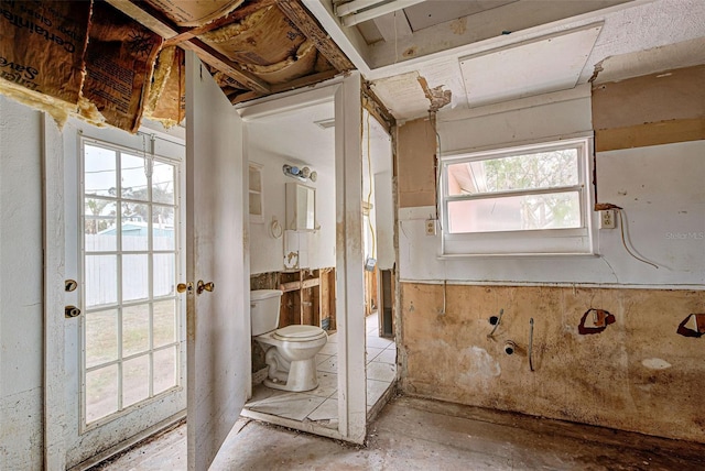 interior space with toilet