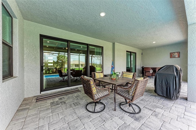 view of patio featuring grilling area