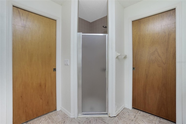 bathroom with walk in shower