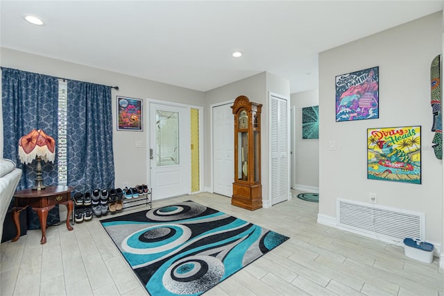 interior space with light wood-type flooring