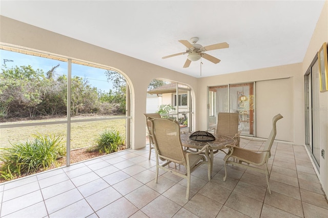 view of sunroom