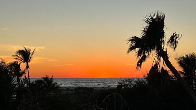 nature at dusk featuring a water view