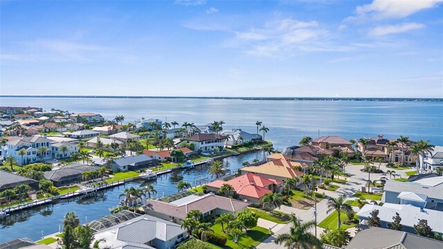 2160 Palm Tree Dr, Punta Gorda, FL 33950 - aerial perspective of suburban area featuring a large body of water