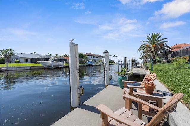 2160 Palm Tree Dr, Punta Gorda, FL 33950 - dock area featuring a water view and a residential view