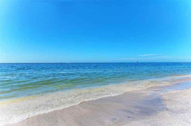 property view of water with a beach view