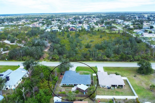 bird's eye view featuring a residential view