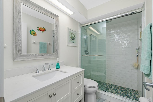 2255 N Beach Rd Unit 13, Englewood, FL 34223 - full bath featuring vanity, toilet, and a shower stall