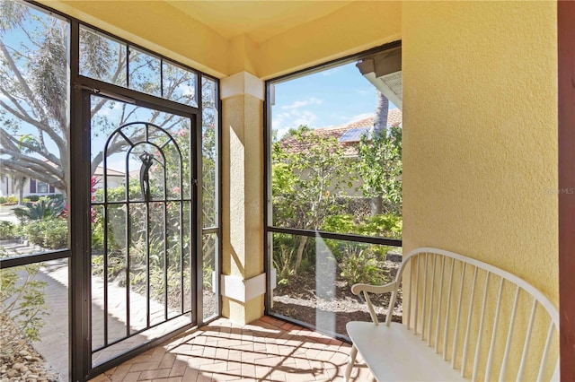 view of sunroom / solarium