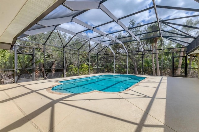 4050 Rock Creek Dr, Port Charlotte, FL 33948 - pool featuring glass enclosure and a patio