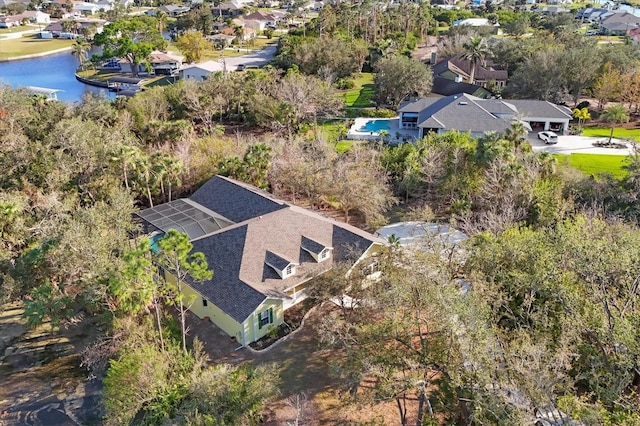 4050 Rock Creek Dr, Port Charlotte, FL 33948 - birds eye view of property with a water view and a residential view