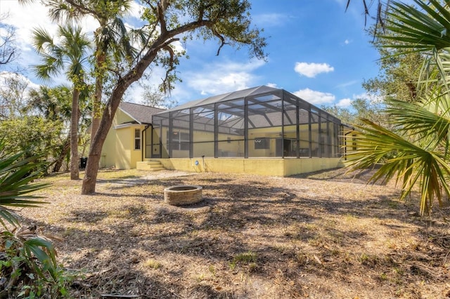 4050 Rock Creek Dr, Port Charlotte, FL 33948 - exterior space with a fire pit