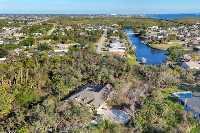 4050 Rock Creek Dr, Port Charlotte, FL 33948 - bird's eye view with a water view and a residential view