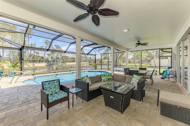 view of sunroom