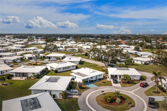 drone / aerial view with a residential view