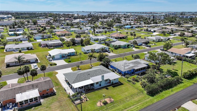 bird's eye view with a residential view