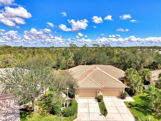 aerial view with a view of trees