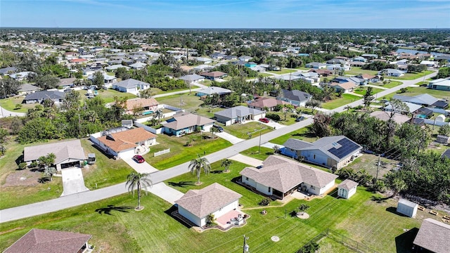 bird's eye view with a residential view