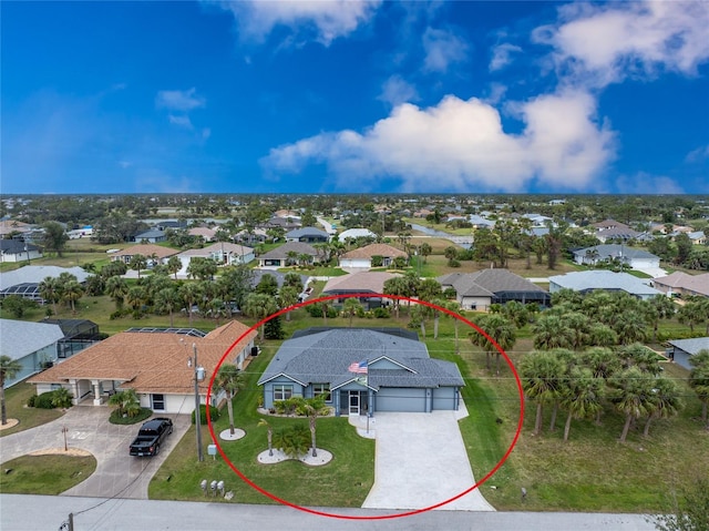 birds eye view of property featuring a residential view