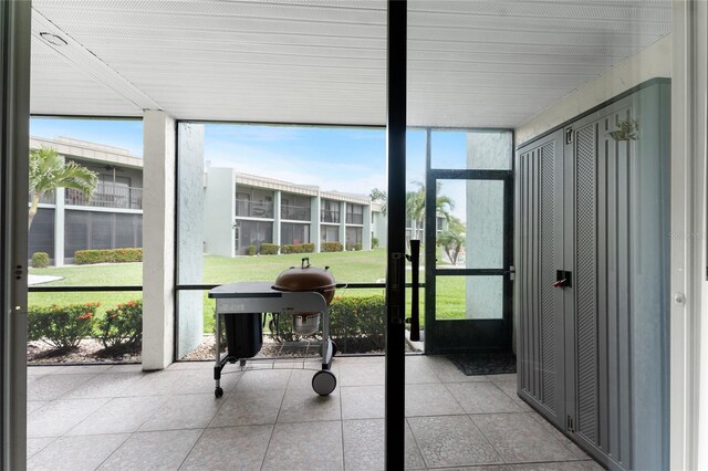view of sunroom