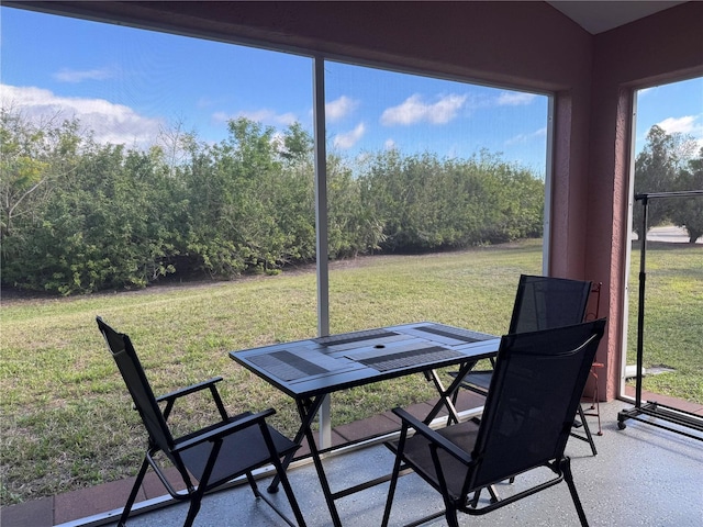 view of sunroom