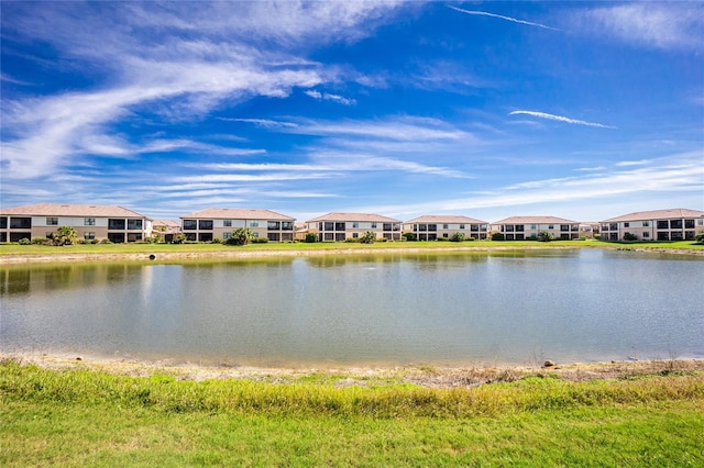 property view of water featuring a residential view