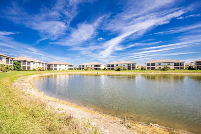 property view of water featuring a residential view