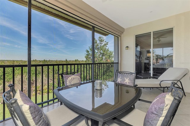 view of sunroom / solarium