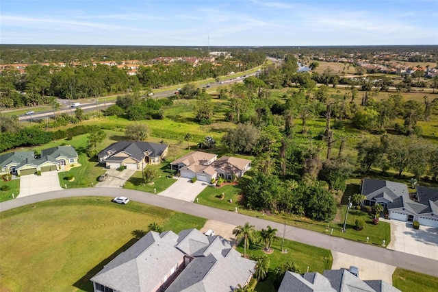 bird's eye view with a residential view