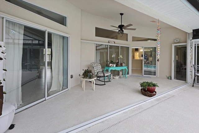 view of patio / terrace with ceiling fan