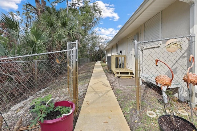 view of property exterior with fence