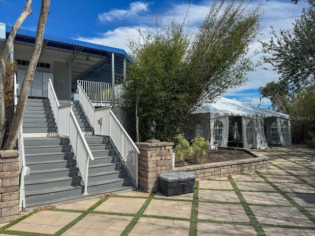 exterior space featuring covered porch