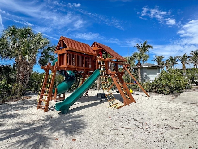 view of jungle gym