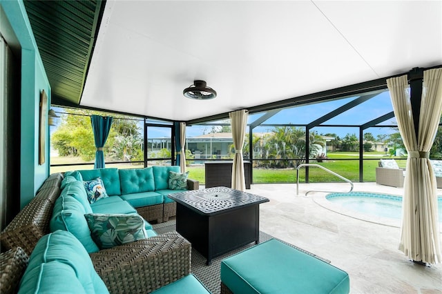 view of sunroom / solarium